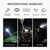 Mini Multifunctional 90 Degree Foldable Flashlight, Waterproof Rechargeable Strong Light LED Headlamp Red Safety Light Portable Headlamp Suitable For Camping, Outdoor