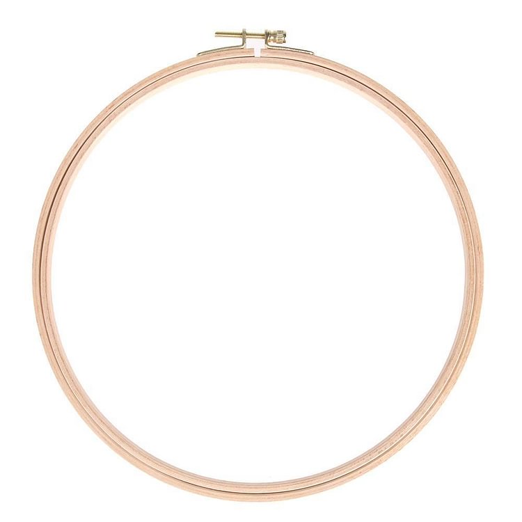 DIY Wooden Cross Stitch Frame Needlework Hoop Ring Embroidery Tool(24cm)