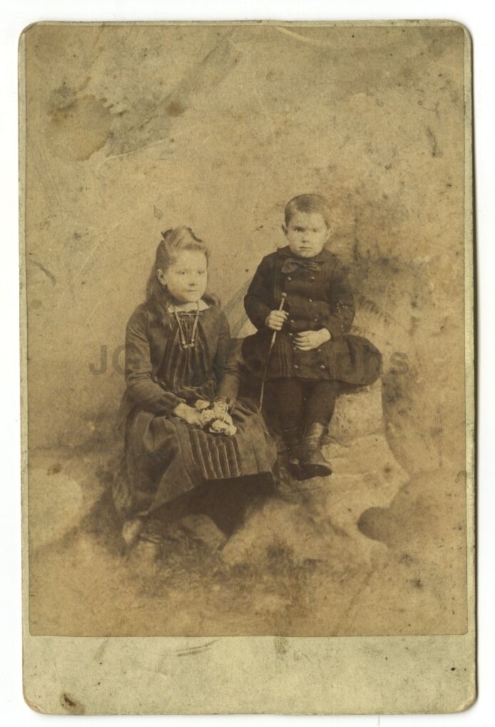 19th Century Children - Original 19th Century Cabinet Card Photo Poster painting - Tyrone, PA