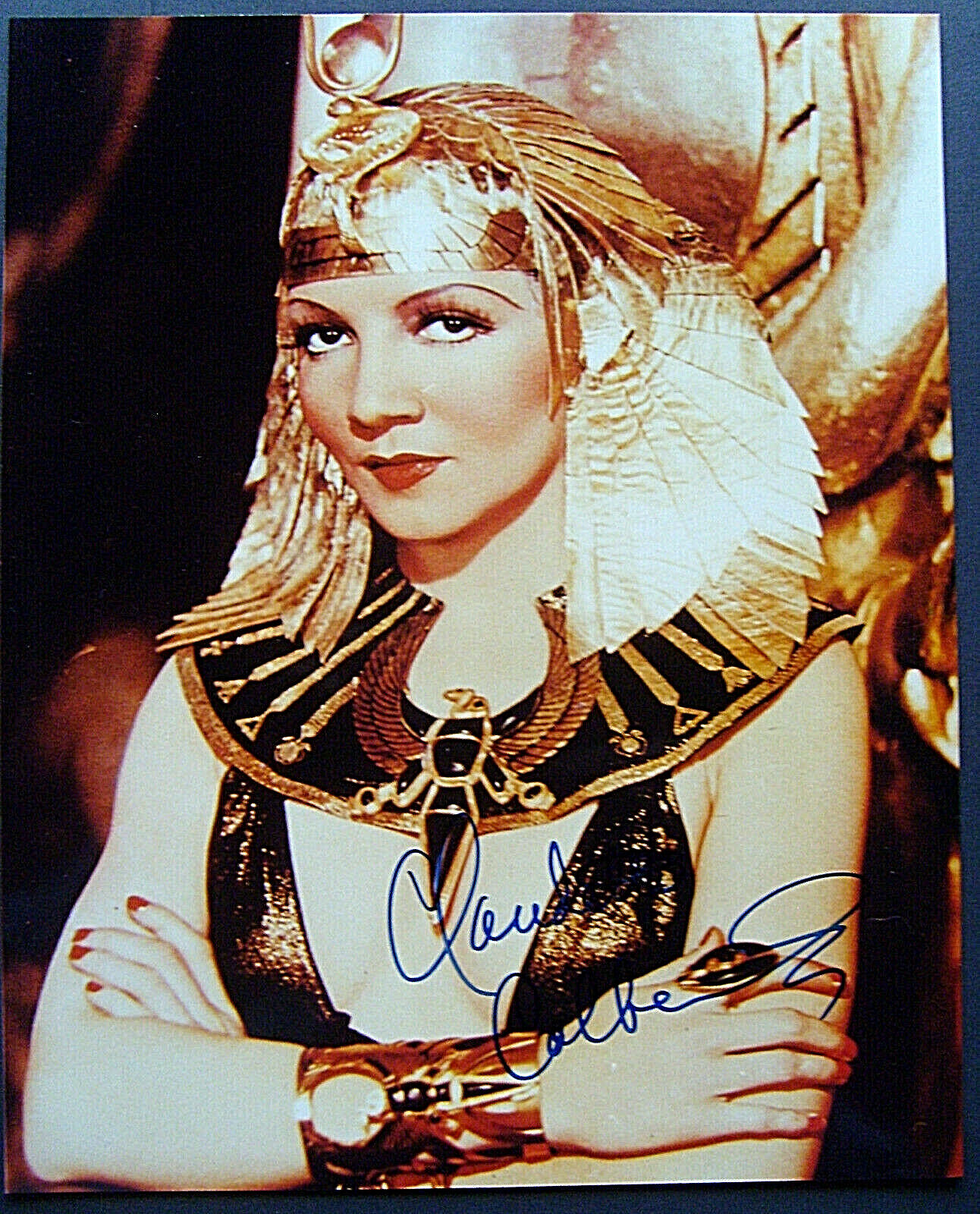 CLAUDETTE COLBERT: (CLEOPATRA) ORIGINAL AUTOGRAPH Photo Poster painting (CLASSIC AUTOGRAPH) *