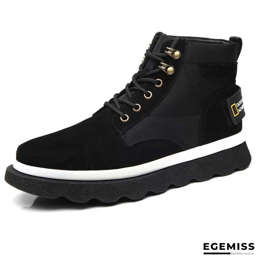 Autumn Martin boots men's new leather trend fashion high-top tooling boots retro British style mid-top men's shoes | EGEMISS