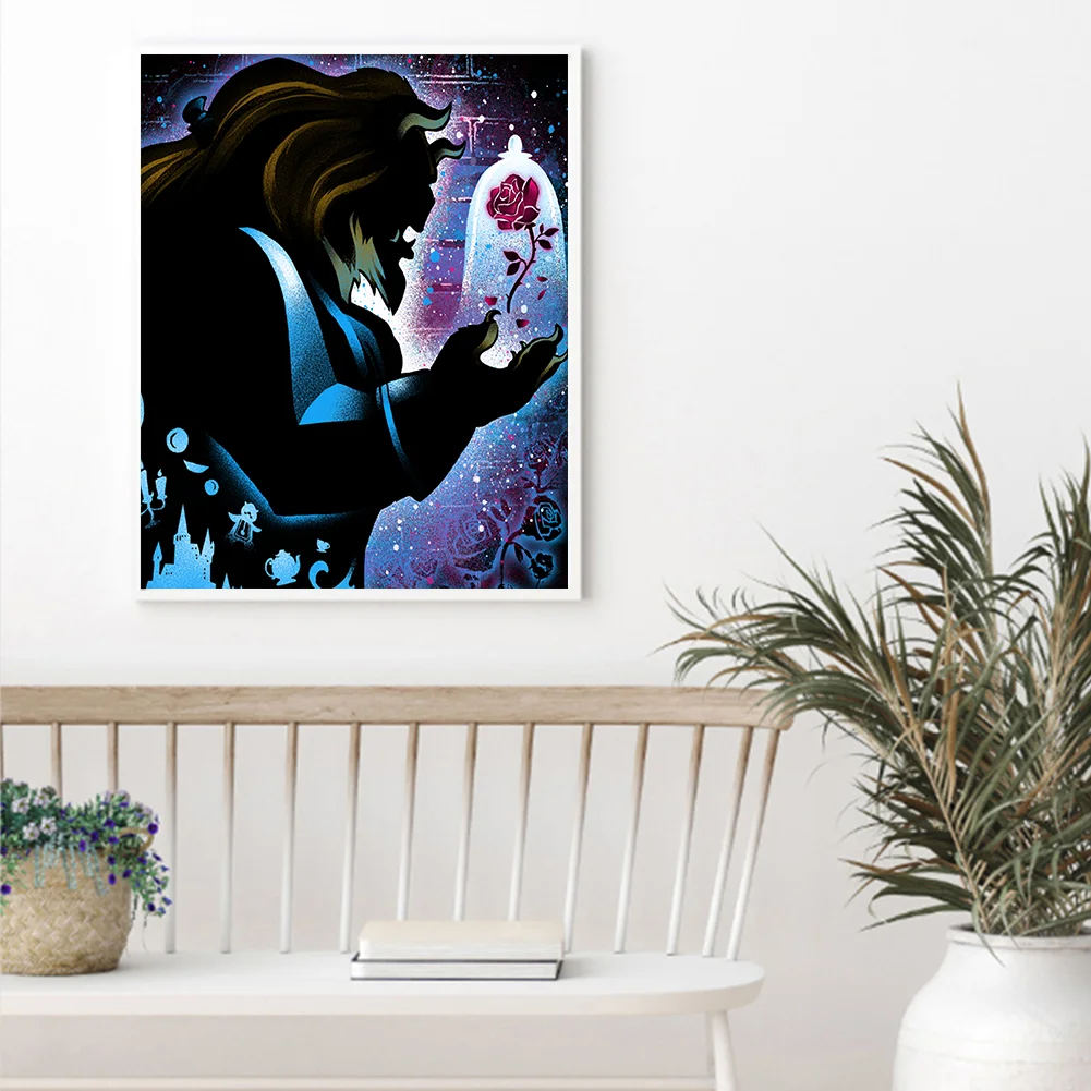 11CT Full Stamped Cross Stitch - Silhouette Series(Canvas|40*50cm)