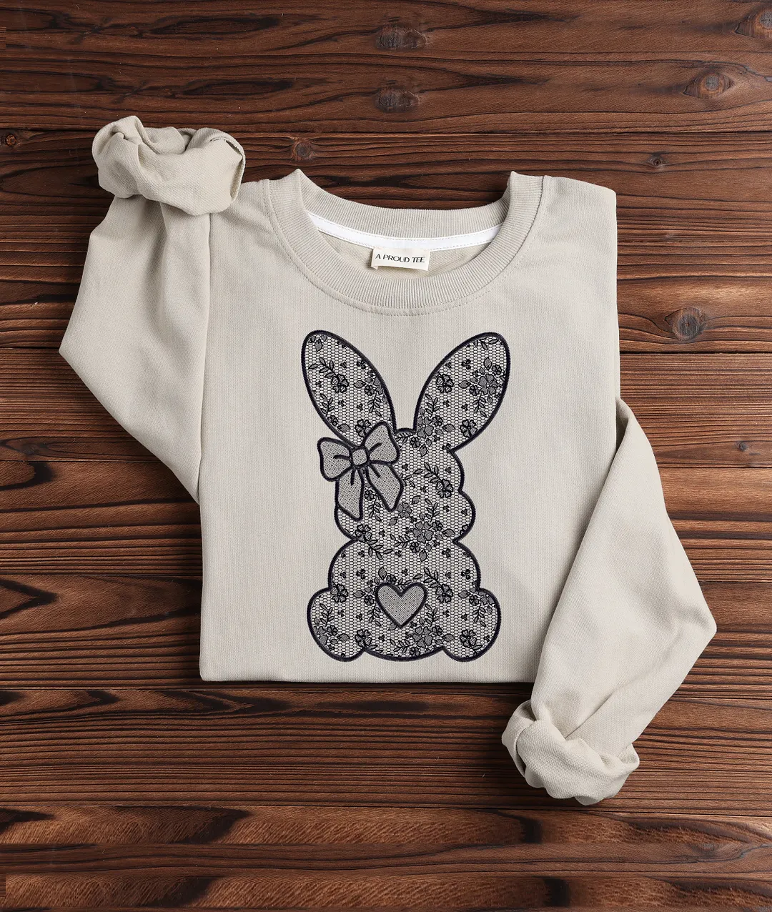 Lace Bunny Easter Sweatshirt