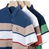 New cotton striped business casual polos