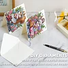 (US Only)6PCS DIY Xmas Diamond Art Greeting Cards Congratulations Cards & Gifts (Squirrel