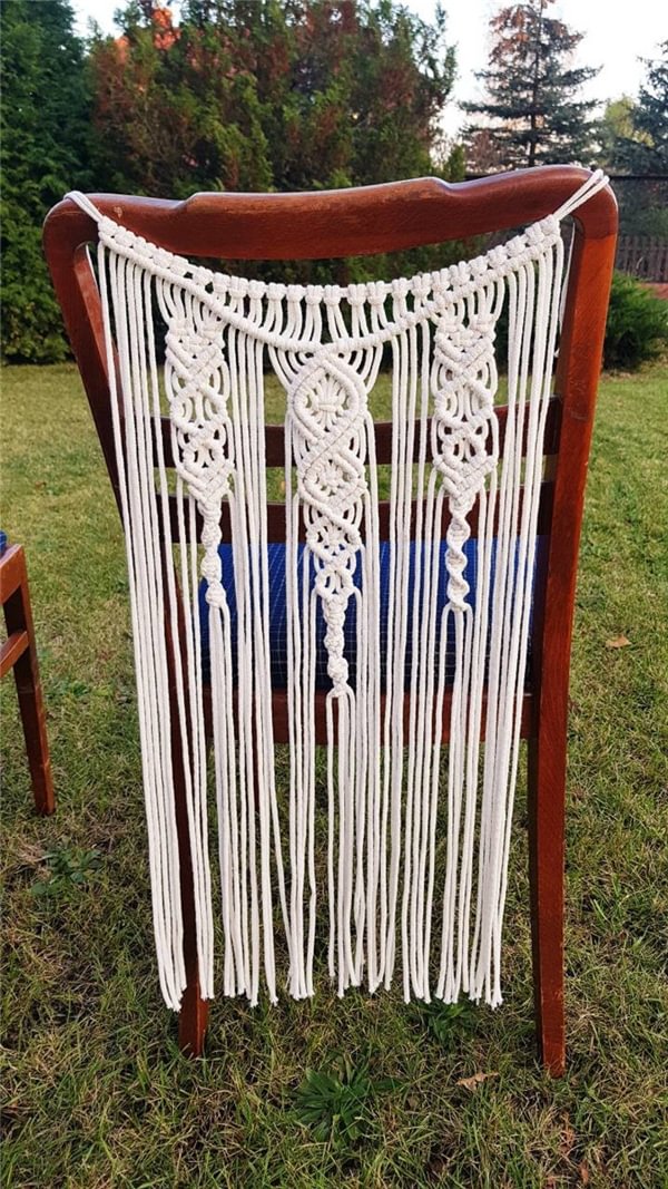 Chair Backs Bridal Chair Garlands Boho Macrame Wedding Chair Covers