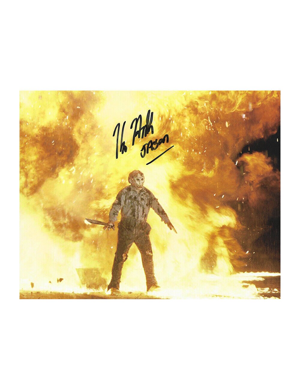 10x8 Jason Goes To Hell Print Signed by Kane Hodder 100% Authentic + COA