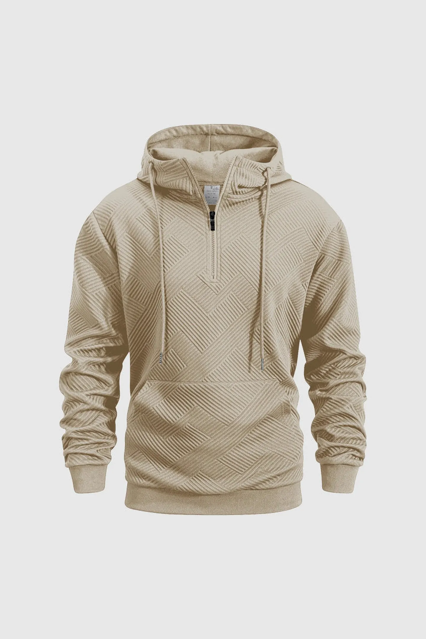 Men's Textured Knit Quarter-Zip Hoodie &ndash; Smart Casual Layering