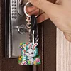 (US Only)PET Double Sided Special Shaped Easter Alphabet DIY Diamond Painting Keychain