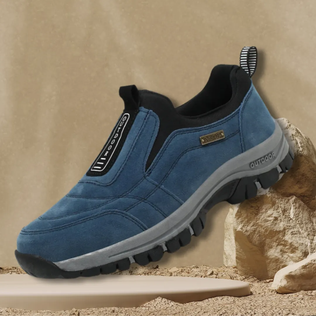 Blaue orthopädische Wanderschuhe