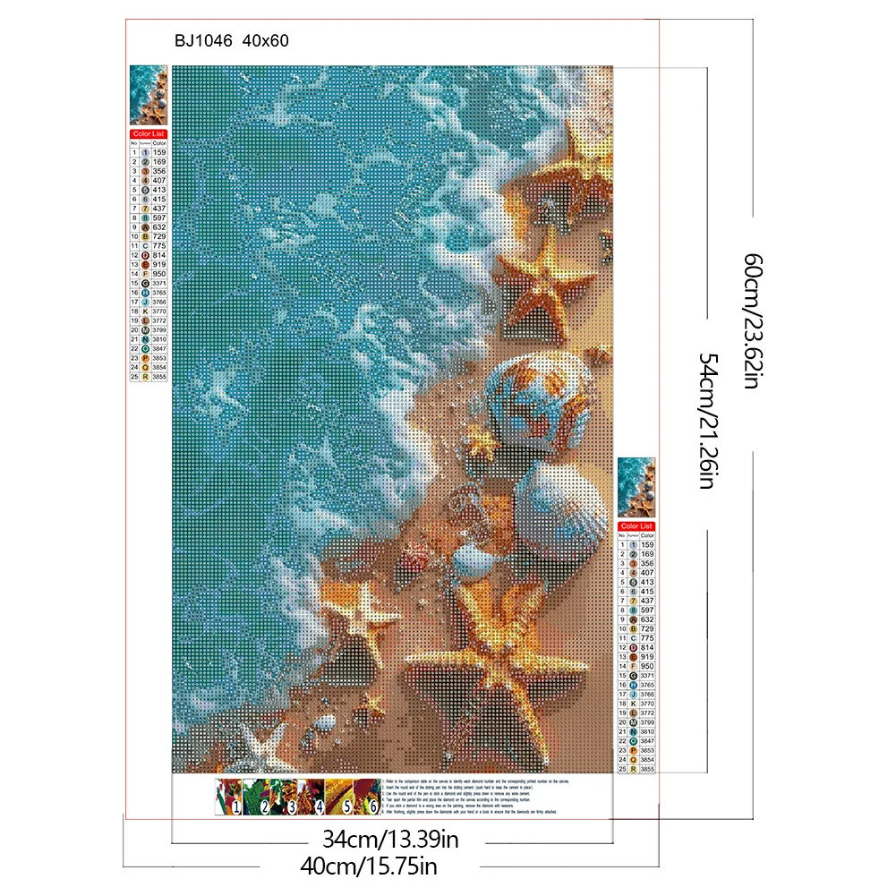 Diamond Painting - Full Round Drill - Seaside Beach(Canvas|40*60cm)