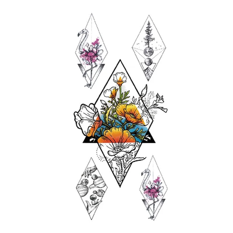 New Temporary Tatoo for Women Sexy Chest Waist Stickers Clavicle Big FakeTattoo Art Deco Beauty Scar Waterproof Tattoo Stickers