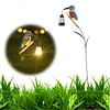 Solar Powered Kingfisher Garden Stake Lantern Outdoor Warm LED Decor
