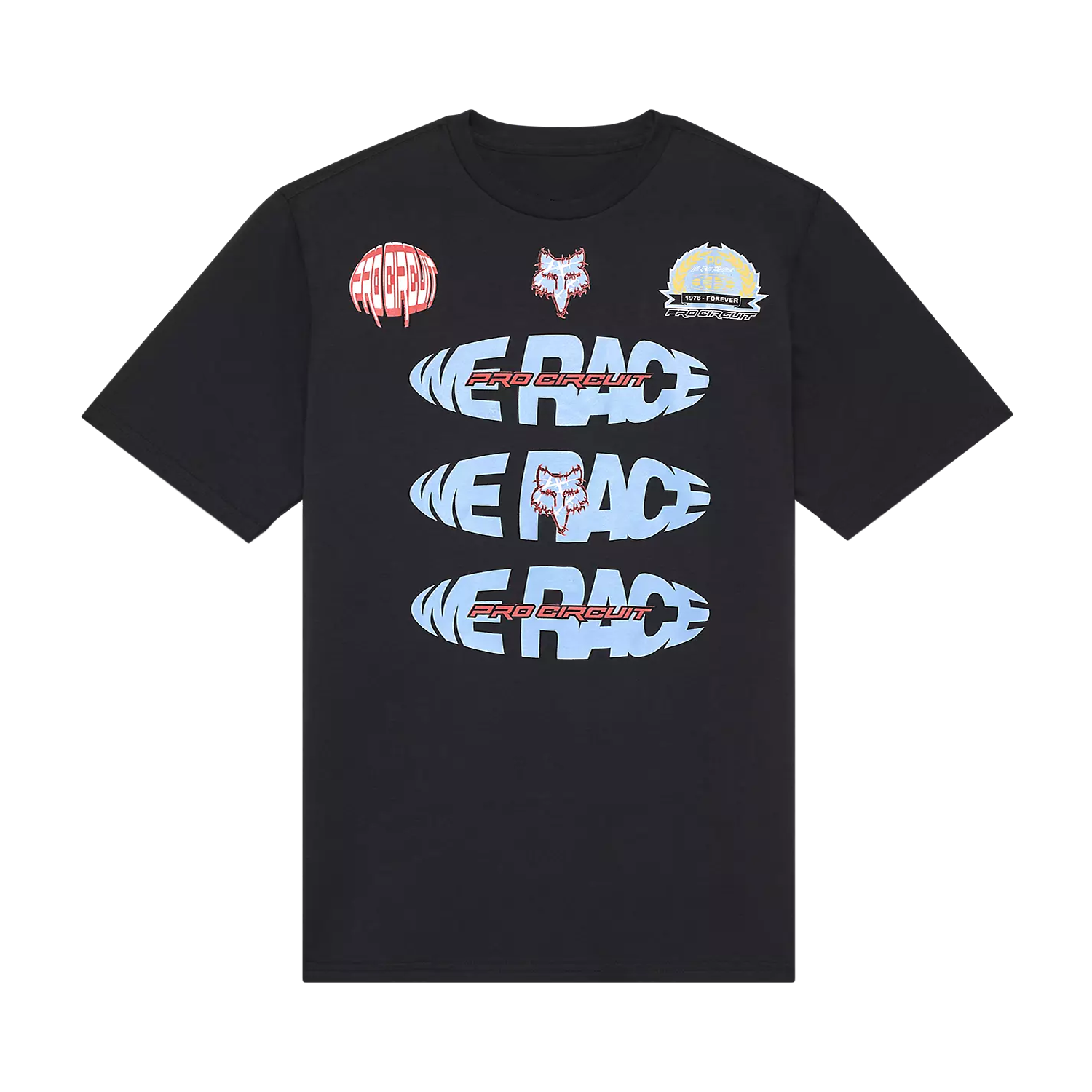 Unisex Loose Fit Racing Team Print T-Shirt
