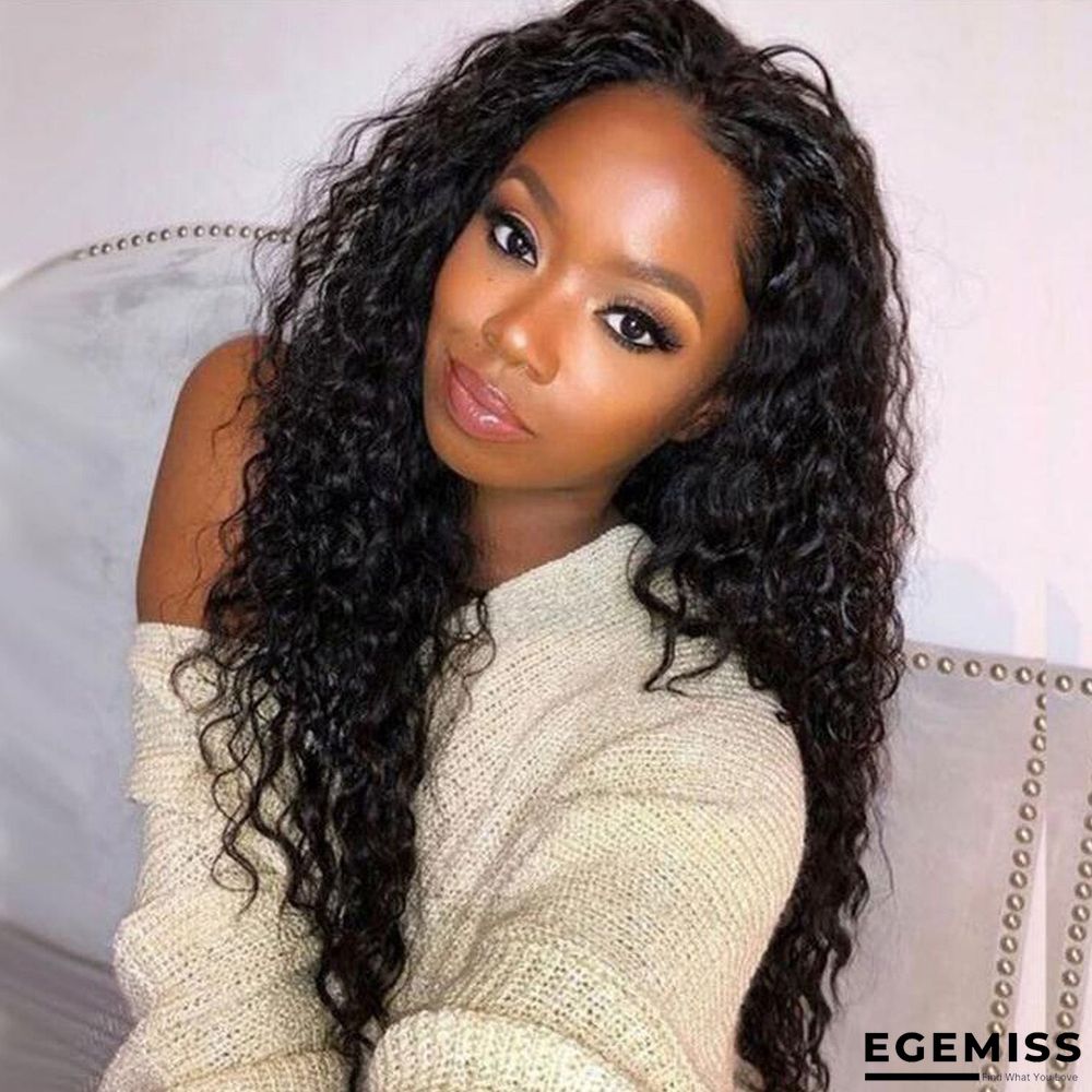 Hot European and American Fashion Wigs Small Curls Black Fluffy Wigs Long Curls | EGEMISS
