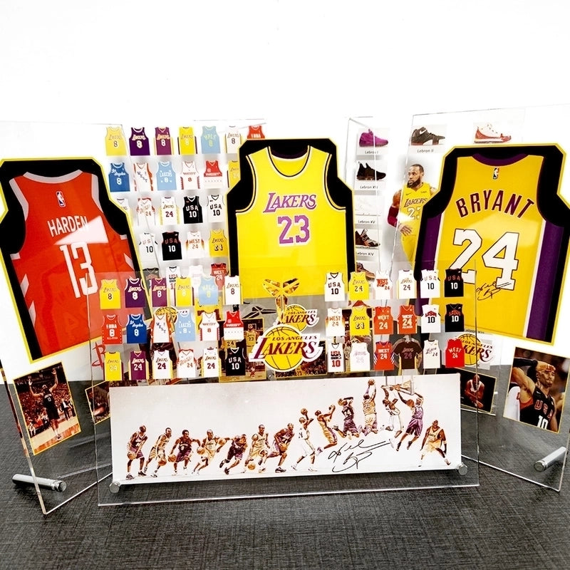 James Curry Nba Basketball Star Acrylic Jersey Decoration Kobe 36-piece Jersey Collection Desktop Decoration
