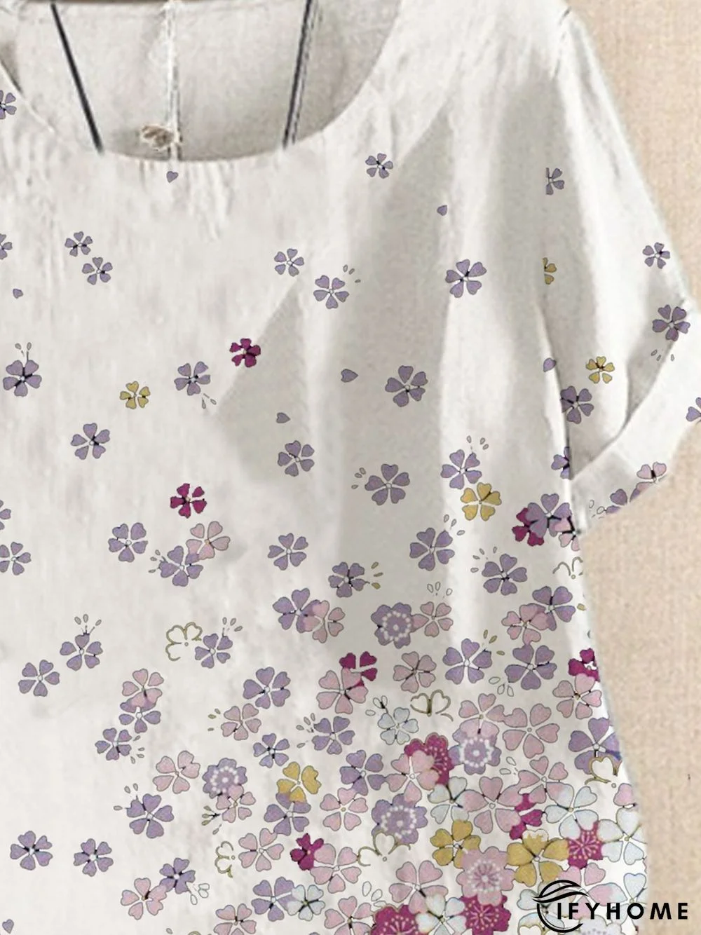 Casual Short Sleeve Crew Neck Tops | IFYHOME