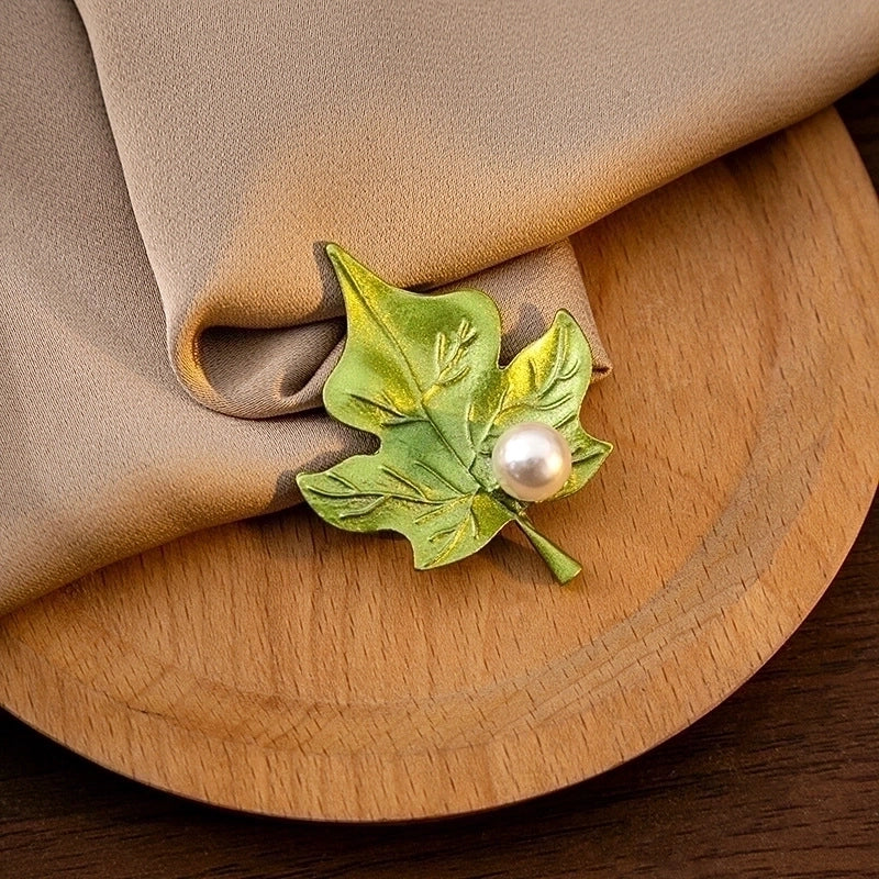 Vintage Style Pastoral Pin Leaf Alloy Plating Women’s Brooches