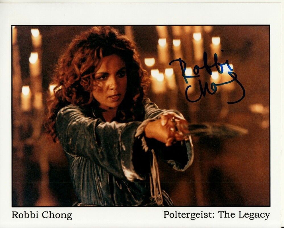 ROBBI CHONG hand-signed POLTERGEIST THE LEGACY color 8x10 uacc rd coa IN-PERSON