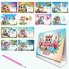 Animal 2027 DIY Paper Diamond Painting Calendar Set Special Shaped Drill Monthly Flip Tabletop Calendar Kit Handmade for Adults Beginners Gift Home Office Decor