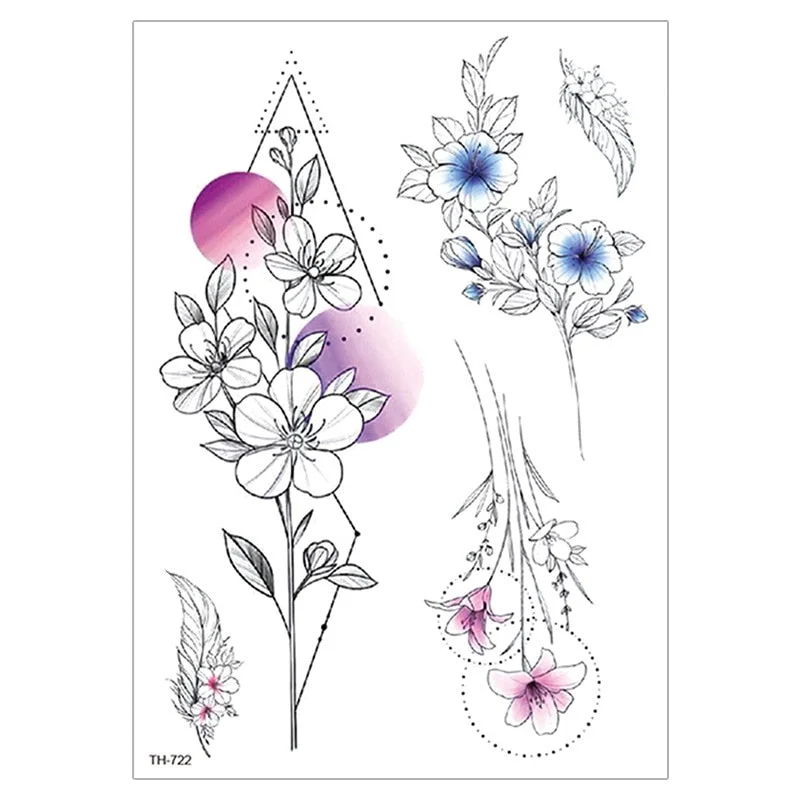 Waterproof TemporaryTattoo Sticker For Men Women Tiger Wolf Death Skull Temporary Tattoo Fake Henna Skeleton King Animal Tatoo