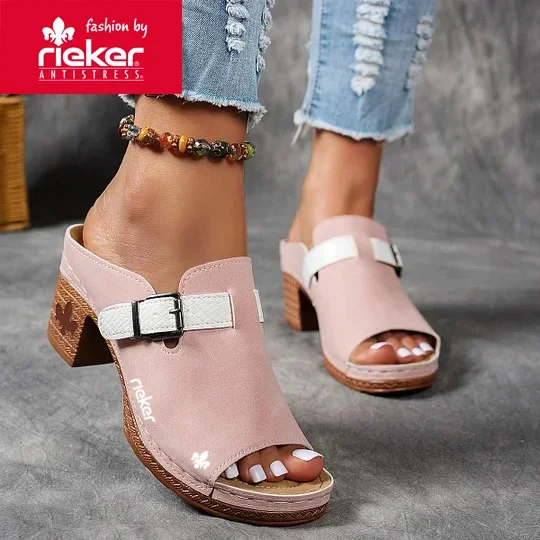 Rieker® Ležerne sandale s visokom petom