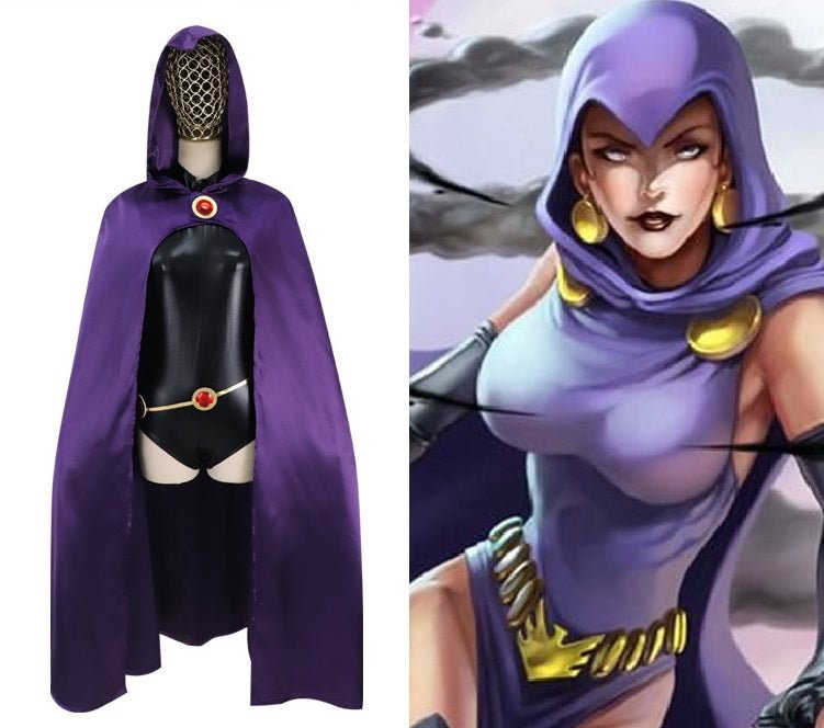 Teens Titans Raven Anime Superhero Costume-elleschic