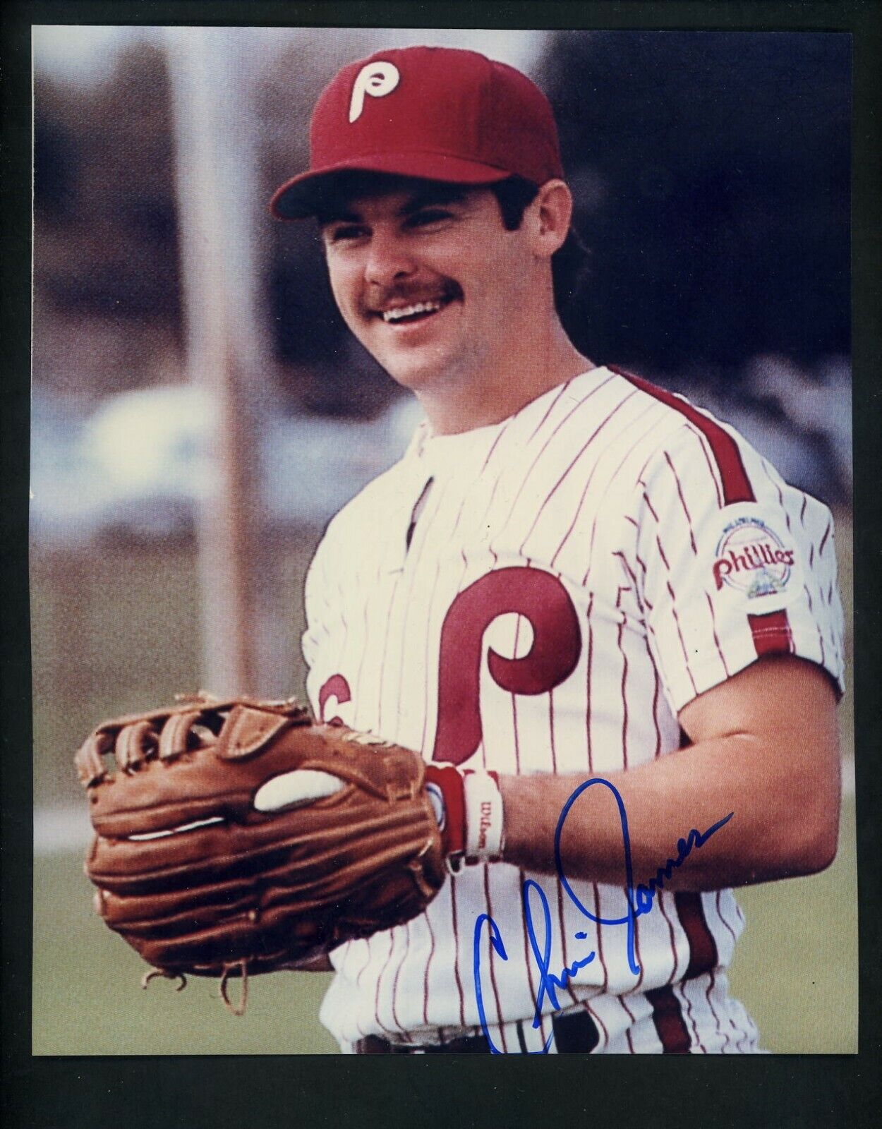 Chris James Signed Autographed 8 x 10 Photo Poster painting Philadelphia Phillies  SHIPPING