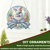 Easter Bunny DIY 2D Flat Acrylic Double Sided Diamond Painting Hanging Pendant