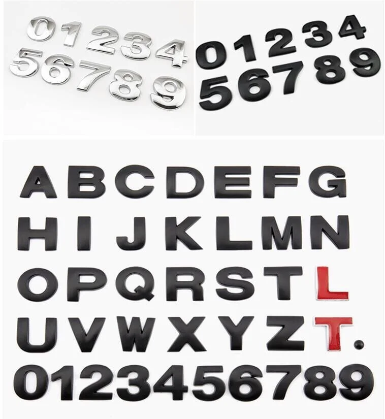 Car DIY personalized letter metal sticker