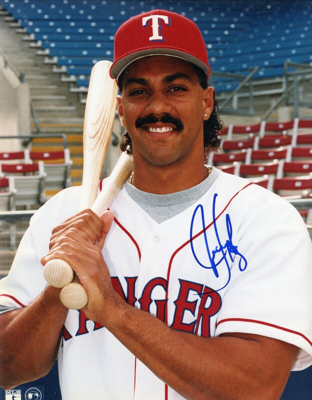 Juan Gonzalez Texas Rangers Signed Autographed 8x10 Glossy Photo Poster painting COA