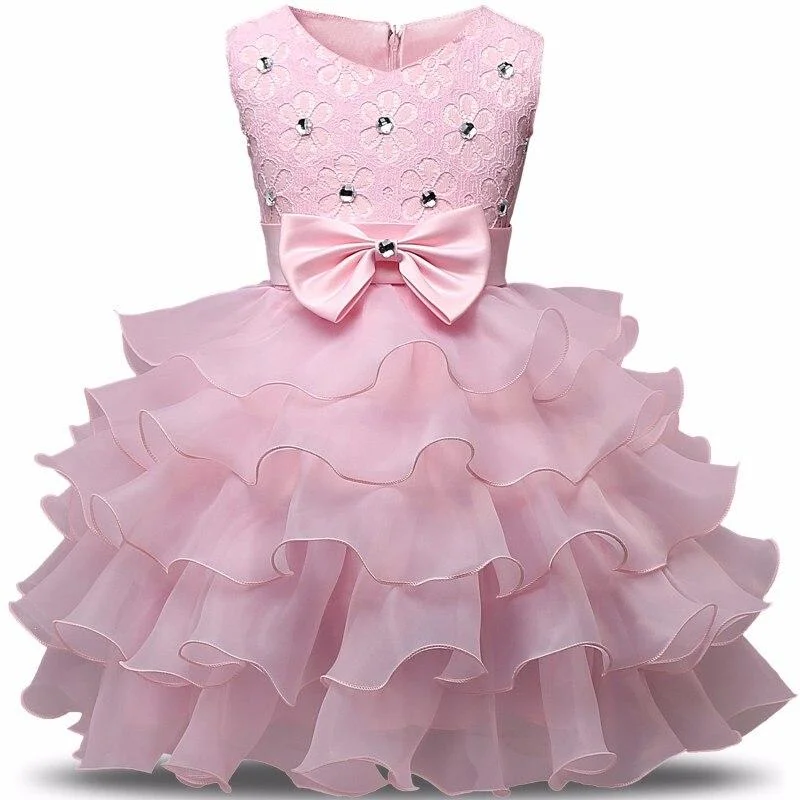 Kids Dresses 2021 Girls Clothes Party Princess Vestidos Nina 5 6 7 8 year birthday Dress Girl Christmas Baptism Christening Gown