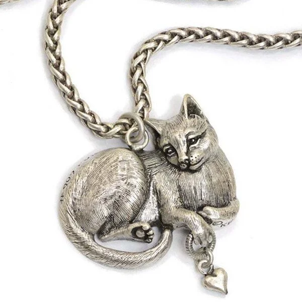 Vintage Cat Lady Necklace