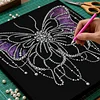 DIY Pearl Painting Butterfly for Home Wall Decor with Frame(30*30cm)