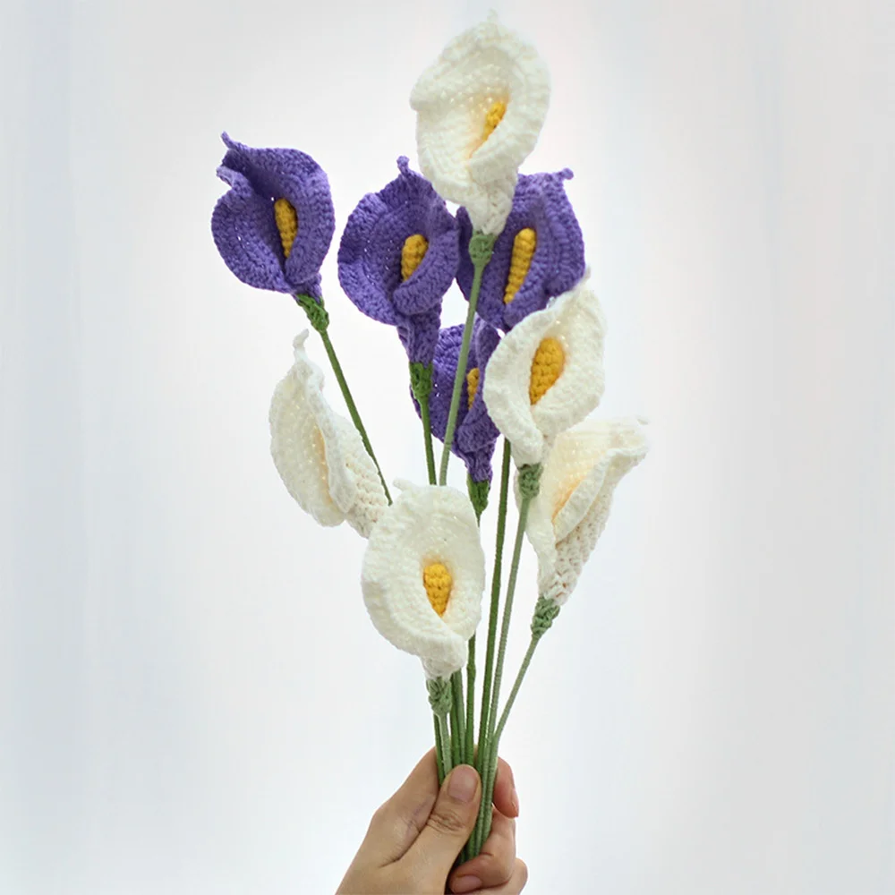 DIY Braided Calla Lily Simulation Flower Arrangement