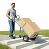 [US Local Warehouse] 3 in 1 Folding Hand Truck Dolly Cart with Wheels 550LBS Capacity Heavy Duty Collapsible Moving Dolly for Logistics Shopping Home Office