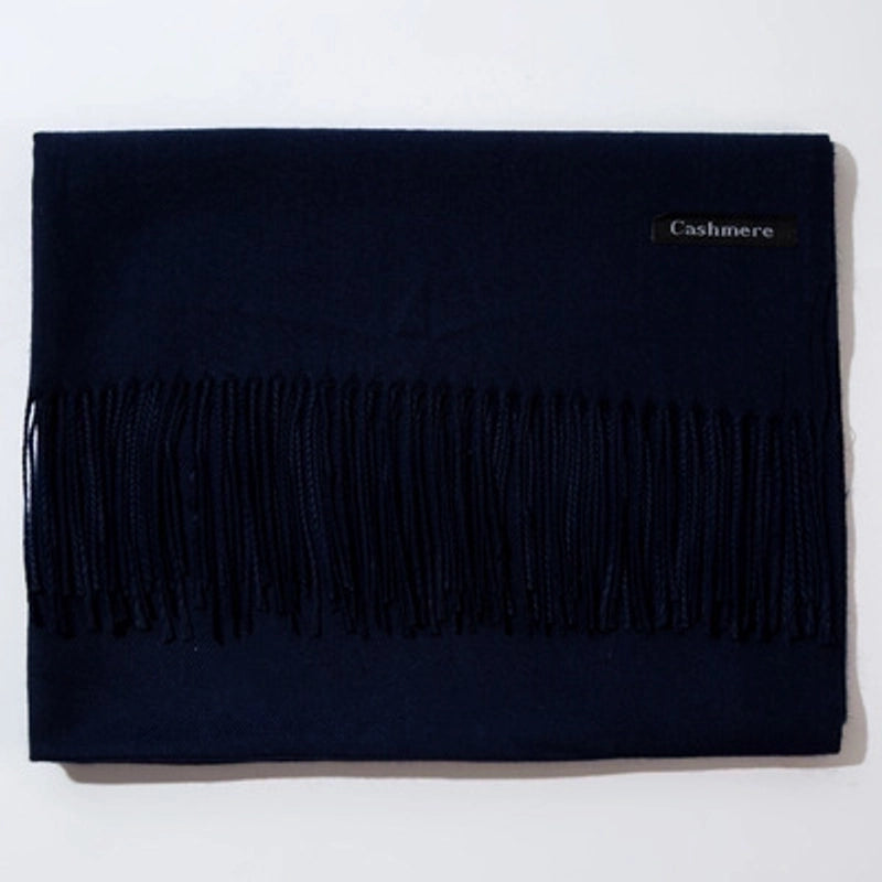 New Cashmere Scarf Female Korean Autumn And Winter New Solid Color Tassel Shawl Thick Warm Scarf