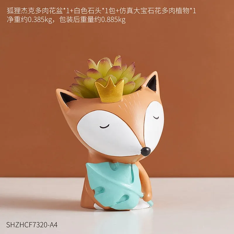 Cartoon Animal Flowerpot Balcony Decorations Pots for Plants and Flowers Garden Pots Modern Home Office Decor Children's Gifts