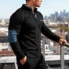 💥 2025 Hot Sale! Autumn Stand Collar Long Sleeve Sweatshirt Men's Polo Shirt Top