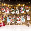 12Pcs Acrylic Christmas Hanging Diamond Painting Art Kits for Christmas Tree