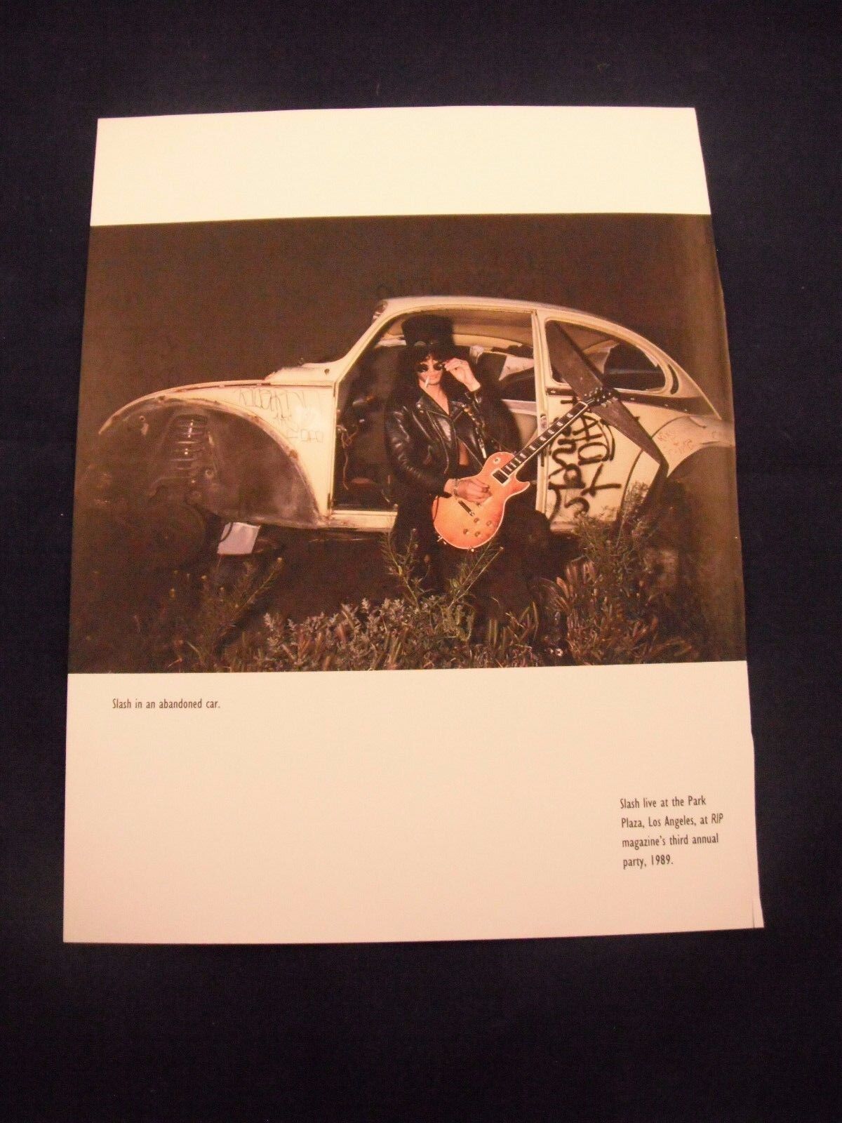 Guns N Roses GnR Coffee Table Book Photo Poster painting Page Slash Volkswagon