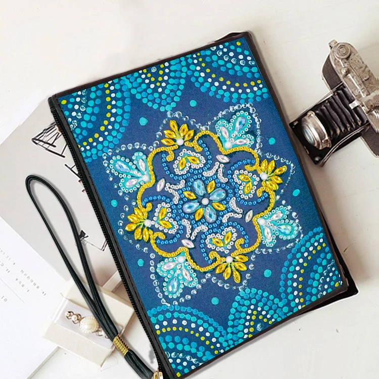 Diamond painting package DIY special-shaped diamond |Little blue flower| handbag