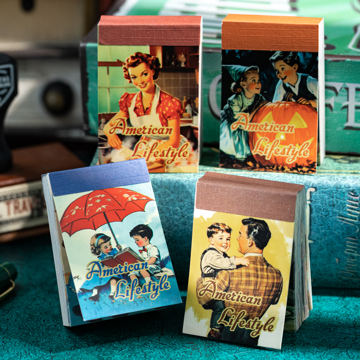 스티커북 - 미국 라이프스타일 시리즈 빈티지 캐릭터