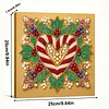 (25x25cm)DIY Pearl Painting Xmas Framed Handmade Pearl Material Art Kit Living Room Decor