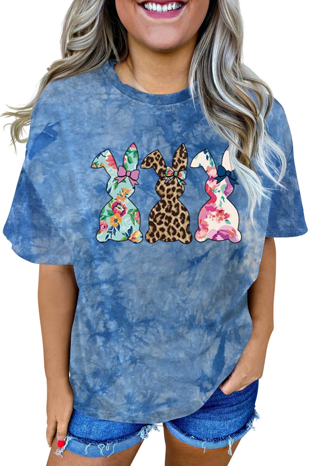 Tie-dye Rabbit Graphic with T-shirt Design