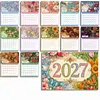 2027 New DIY Diamond Painting Wall Calendar Kit 12-Month Flip Calendar Design Home Decor