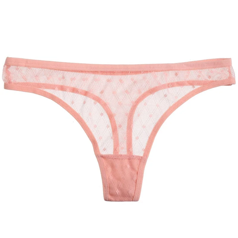 FINETOO M-XL Women's Panties Sexy G-String Perspective Woman Thong Low-Waist Panties Hollow Out T-back Female Underwear Lingerie