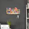 Wooden Bird Flower Special Shape Diamond Painting Hanging Hooks for Home Decor