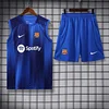 2023/2024 Barcelona pre-match training Blue Jersey+Shorts 1:1 Thai Quality
