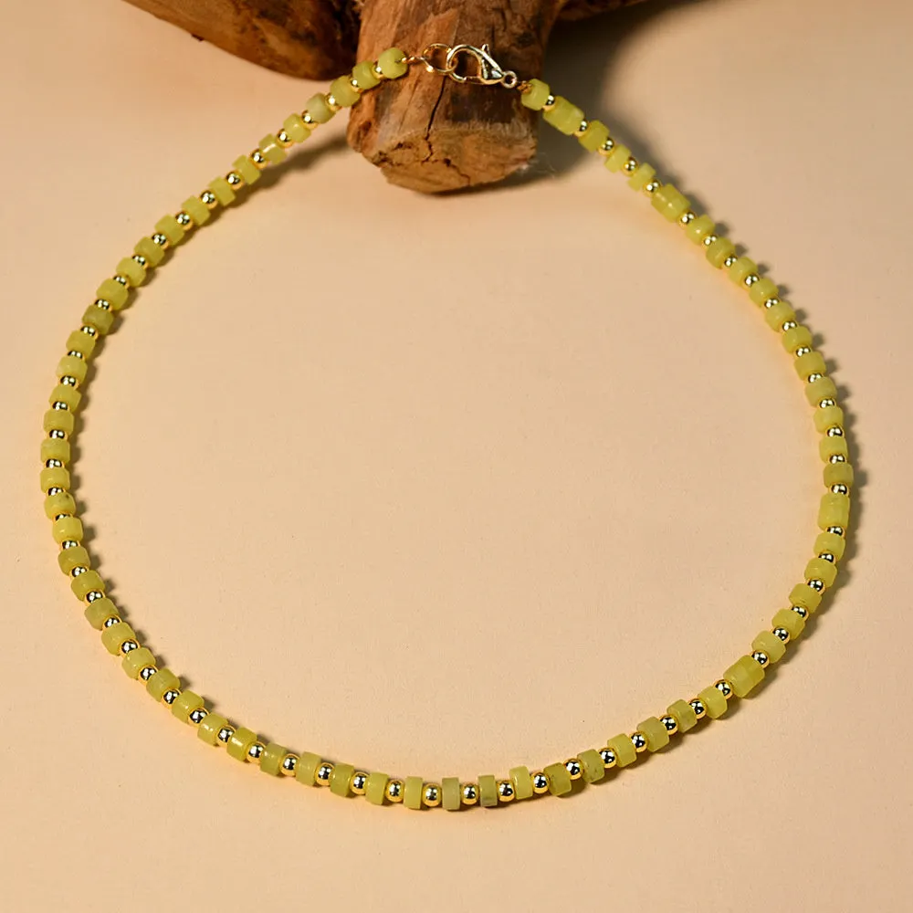 Women's Korea Vintage Semi-precious Stone Agate Bead Necklace